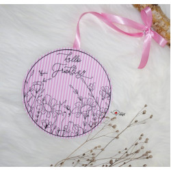 Stickdatei - Blumenwiese Kreis Doodle 3